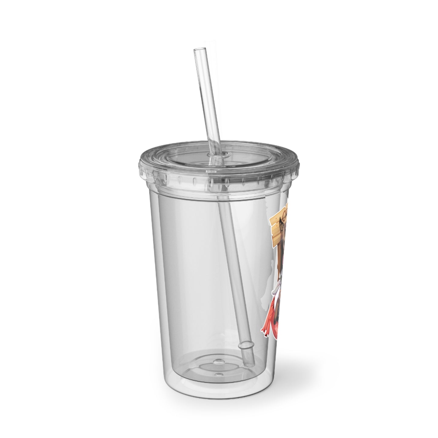 Suave Acrylic Cup with Straw - Stylish Drinkware for Everyday Use