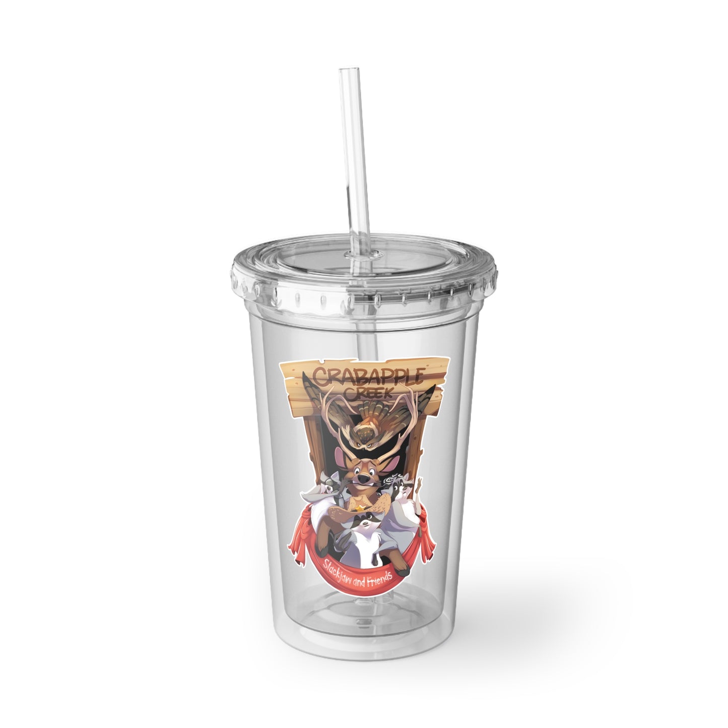 Suave Acrylic Cup with Straw - Stylish Drinkware for Everyday Use